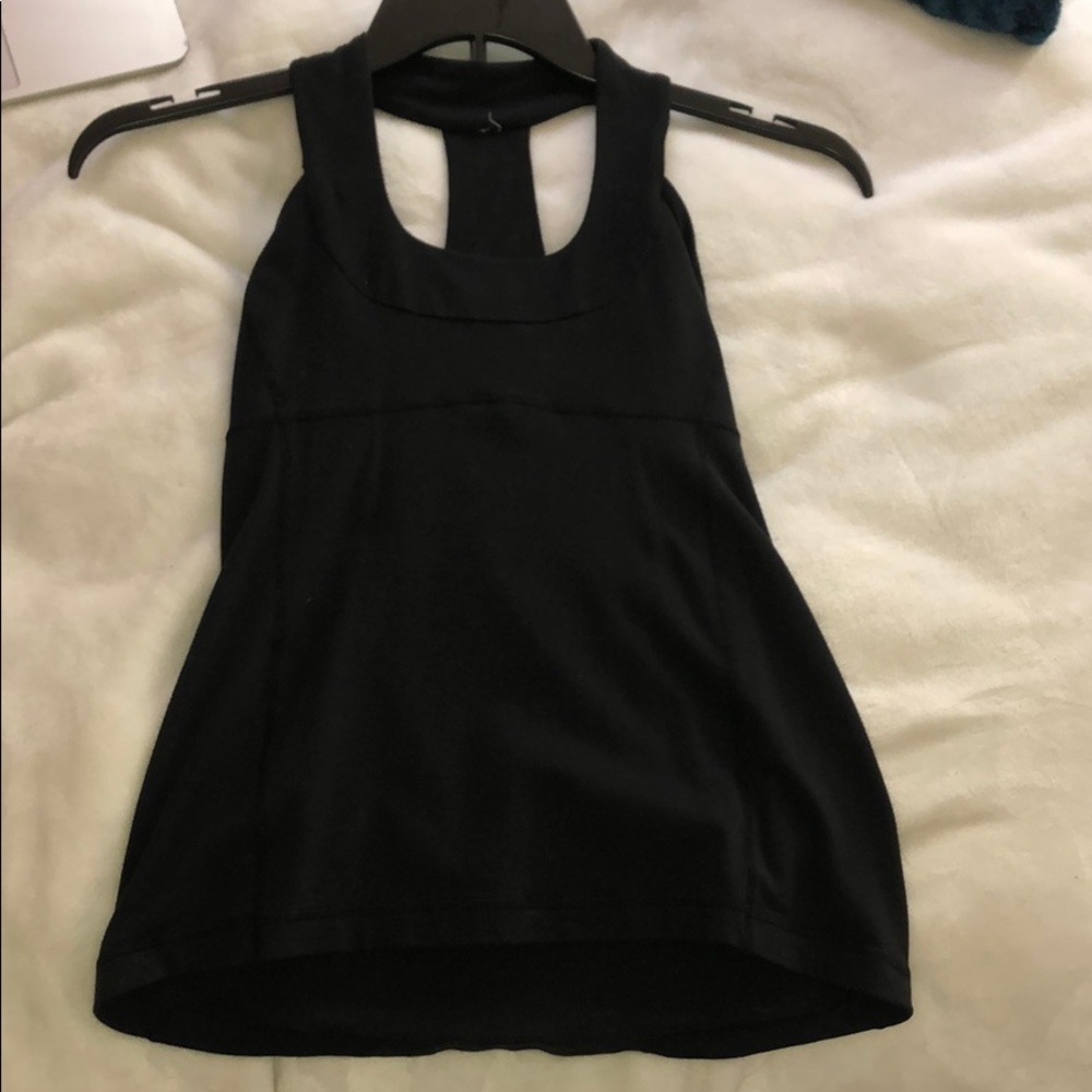never worn black lulu tank top